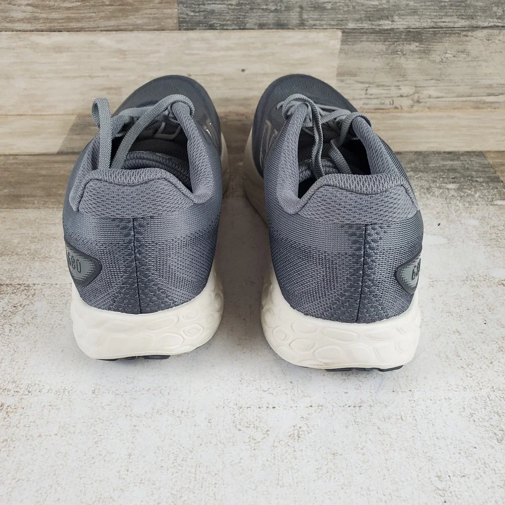 New Balance Fresh Foam 680 V8 Mens Running Shoes Sz 9.5 D Gray Lace Up Sneakers